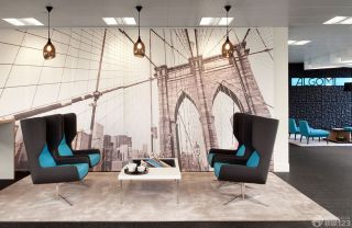 创意办公室会议室背景墙设计效果图