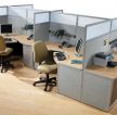 简约办公室隔断式办公桌设计