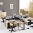 现代家庭办公室隔断式办公桌装饰设计