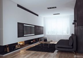现代电视背景墙 小客厅装修
