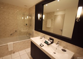 宾馆卫浴装修效果图 镜子装修效果图片