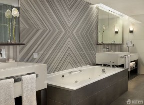 宾馆卫浴装修效果图 瓷砖墙面效果图