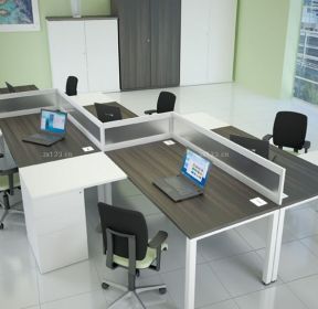 创意办公室隔断式办公桌装修-每日推荐