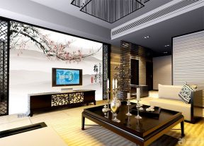 中式裝修電視背景墻 別墅室內(nèi)圖片大全