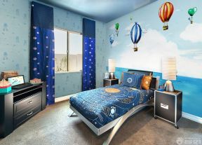 地中海背景墙 小孩卧室装修效果图