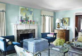 客厅颜色搭配 地中海风格