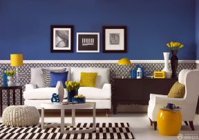客厅颜色搭配 地中海风格