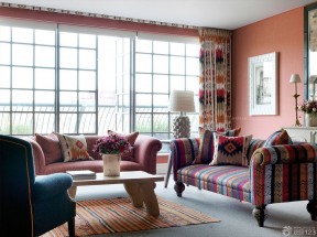 传统欧式家装客厅颜色搭配效果图