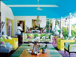 客厅颜色搭配 东南亚风格