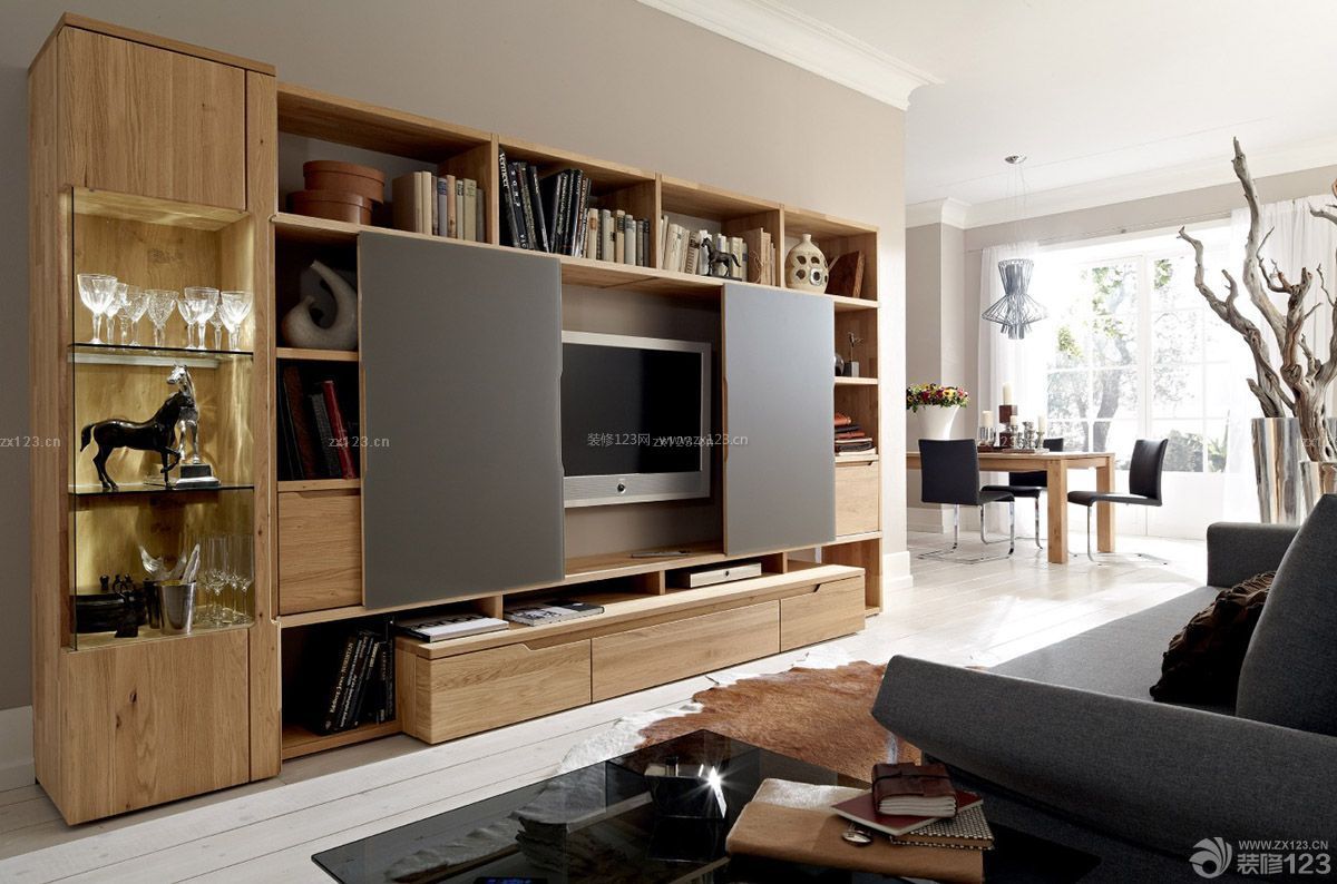 客厅组合电视柜电视背景墙设计