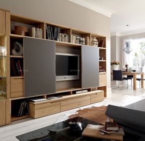 客厅组合电视柜电视背景墙设计-每日推荐