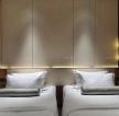 现代宾馆标准间床头背景墙装修效果图片