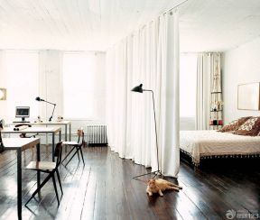 客厅与卧室隔断 小美式风格