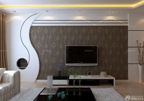 个性电视背景墙 简约家装设计效果图