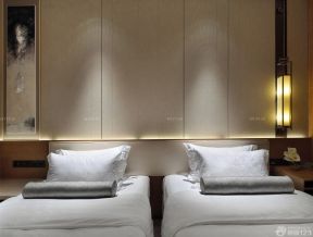 现代宾馆装修图 床头背景墙装修效果图片