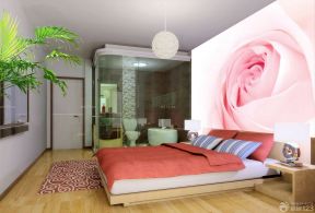 个性背景墙 现代卧室装修效果图