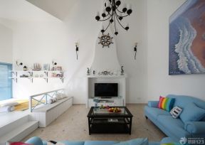 室内客厅效果图 简约地中海风格