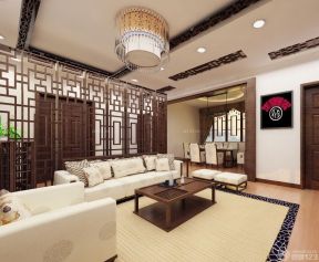 客廳吊頂燈 現(xiàn)代中式風(fēng)格客廳效果圖