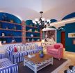 2023地中海风格客厅组合沙发装修效果图片