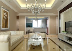 簡(jiǎn)歐客廳裝修效果圖 客廳吊燈效果圖