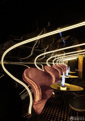 时尚酒吧卡座沙发设计效果图片