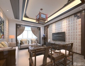 客廳電視背景效果圖 簡約中式裝修效果圖