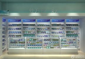 现代药店室内货柜设计装修效果图图片