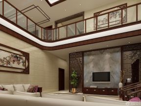 客廳背景 中式別墅圖片大全