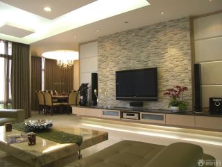 豪华家装客厅电视背景墙效果图