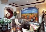 美式家居风格客厅墙面装饰效果图
