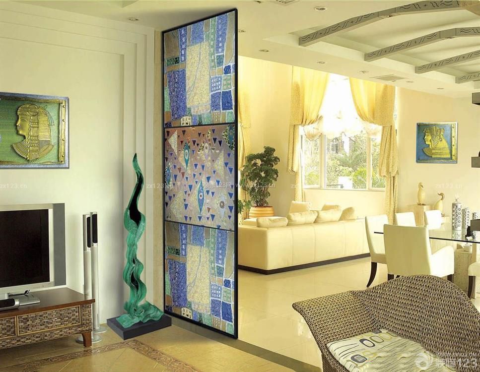 清新玄關(guān)隔斷圖片