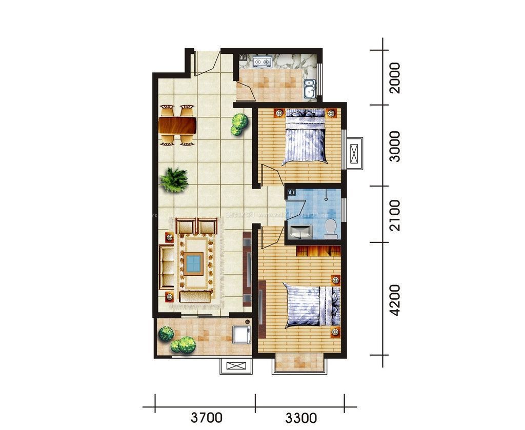 自建房屋設(shè)計客廳平面效果圖片