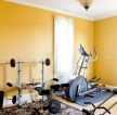 健身房室内黄色墙面装修效果图片