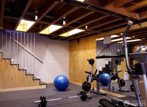 健身房效果图 木质吊顶装修效果图片