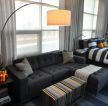 20平小户型客厅卧室一体布艺沙发装修效果图