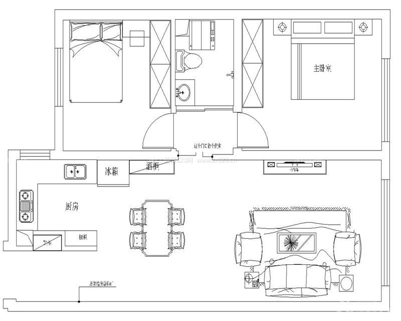 兩室房子戶型設計圖片欣賞