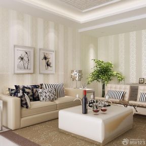 客廳壁紙裝修效果圖 簡歐家裝風(fēng)格