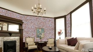地中海风格客厅壁纸装修效果图