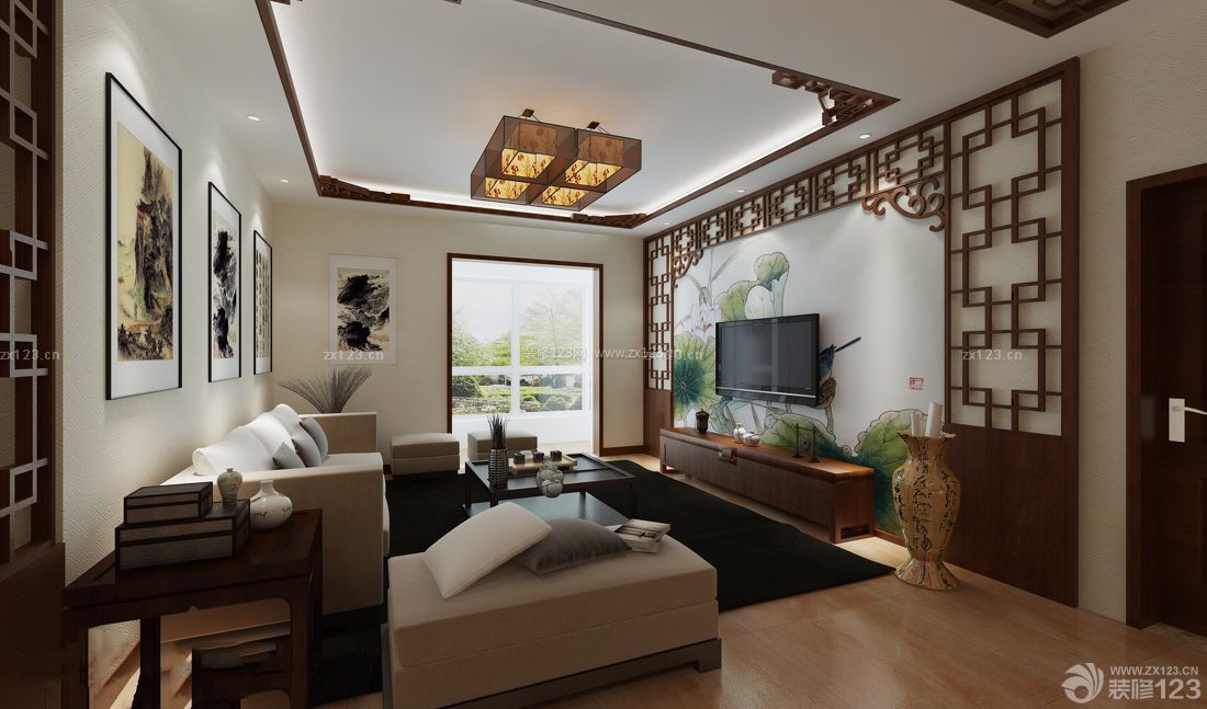 中式家庭客厅装修图