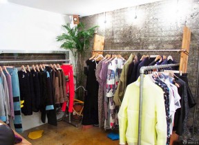 小型服裝店裝修圖片 室內(nèi)背景墻效果圖