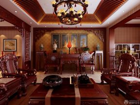 中式客厅吊顶效果图 现代简约装修风格
