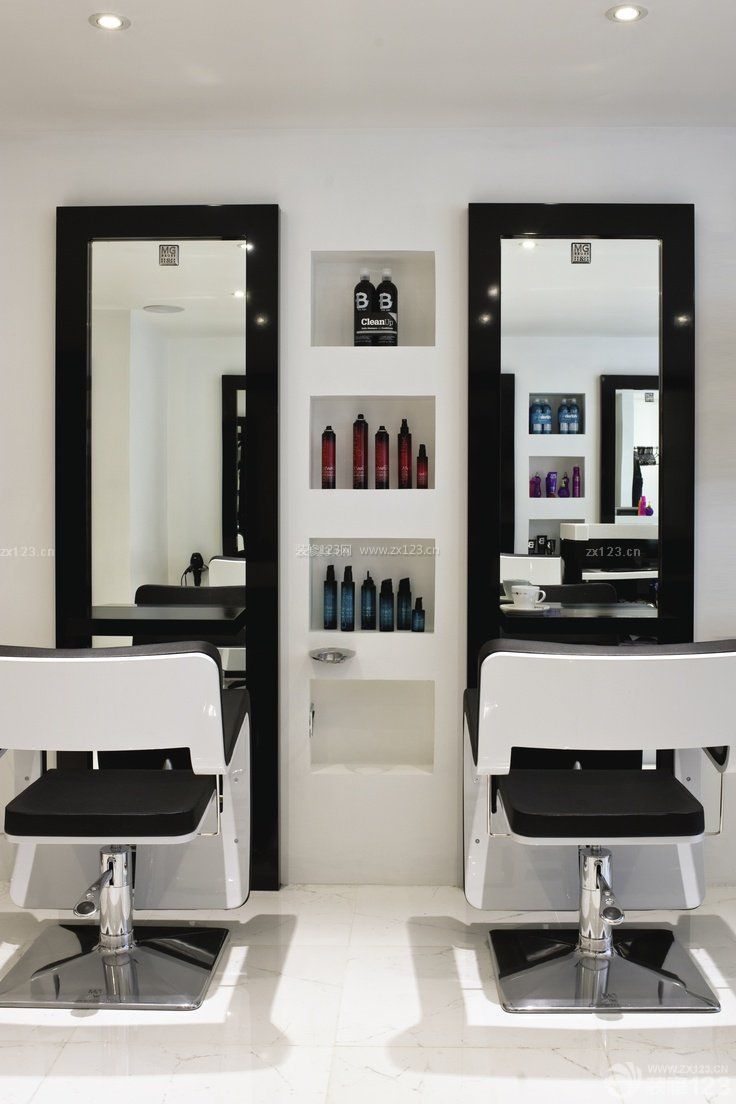 现代风格美发店室内装修实景图片