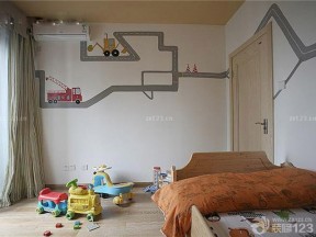小孩卧室墙面彩绘装修效果图
