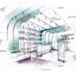 服裝展廳內(nèi)部設(shè)計(jì)手繪效果圖