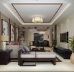 中式风格客厅沙发背景墙设计装修效果图