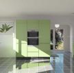 现代家装厨房绿色橱柜装修设计效果图片