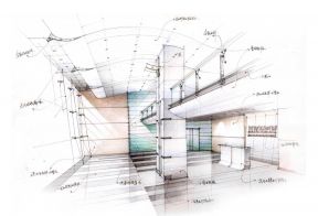 展廳室內設計手繪效果圖2023圖片