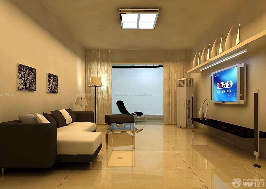简单家装客厅电视墙效果图片