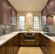 小户型厨房紫色橱柜装修设计效果图片