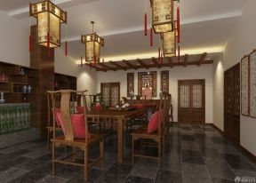 中式茶楼最新室内装修效果图大全